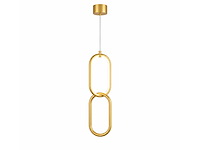 Led hanglamp 12w – 4000k neutraal wit - goud – ip20 – santana - afbeelding 2 van  5