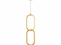 Led hanglamp 12w – 4000k neutraal wit - goud – ip20 – santana - afbeelding 2 van  5