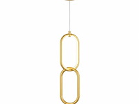 Led hanglamp 12w – 4000k neutraal wit - goud – ip20 – santana - afbeelding 2 van  5