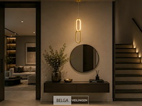 Led hanglamp 12w – 4000k neutraal wit - goud – ip20 – santana - afbeelding 1 van  6