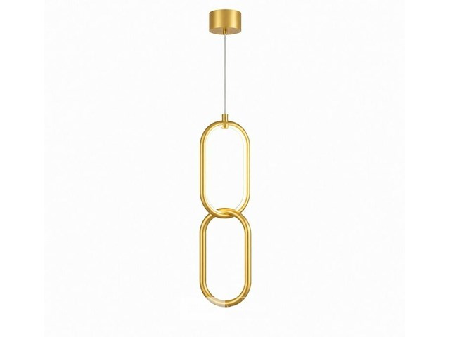 Led hanglamp 12w – 4000k neutraal wit - goud – ip20 – santana - afbeelding 3 van  6