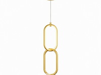 Led hanglamp 12w – 4000k neutraal wit - goud – ip20 – santana - afbeelding 3 van  6
