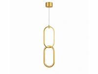 Led hanglamp 12w – 4000k neutraal wit - goud – ip20 – santana - afbeelding 2 van  5