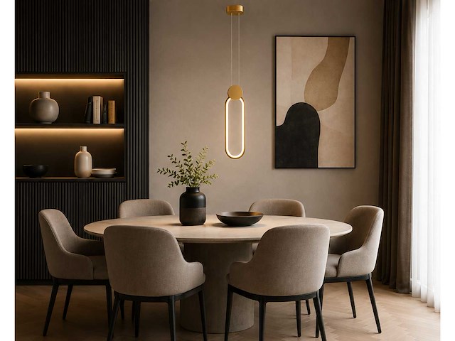 Led hanglamp 12w – 4000k neutraal wit - rose gold – ip20 – always - afbeelding 1 van  5