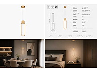 Led hanglamp 12w – 4000k neutraal wit - rose gold – ip20 – always - afbeelding 5 van  5