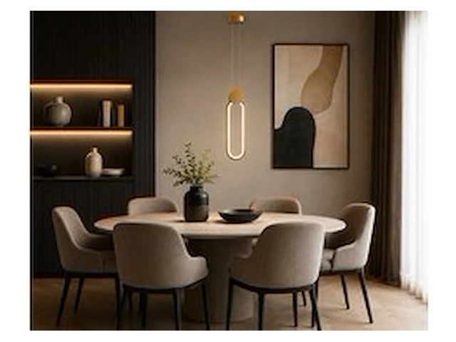 Led hanglamp 12w – 4000k neutraal wit - rose gold – ip20 – always - afbeelding 1 van  6
