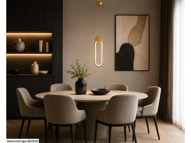 Led hanglamp 12w – 4000k neutraal wit - rose gold – ip20 – always - afbeelding 2 van  6