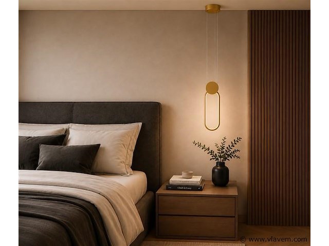 Led hanglamp 12w – 4000k neutraal wit - rose gold – ip20 – always - afbeelding 3 van  5