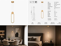 Led hanglamp 12w – 4000k neutraal wit - rose gold – ip20 – always - afbeelding 5 van  5