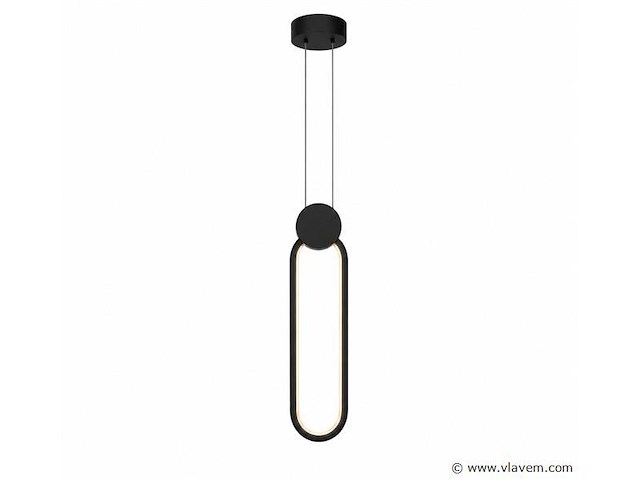 Led hanglamp 12w – 4000k neutraal wit - zwart – ip20 – always - afbeelding 2 van  5