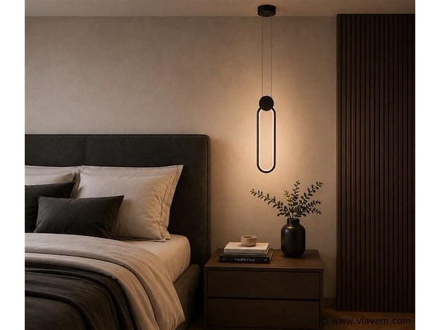 Led hanglamp 12w – 4000k neutraal wit - zwart – ip20 – always - afbeelding 3 van  5