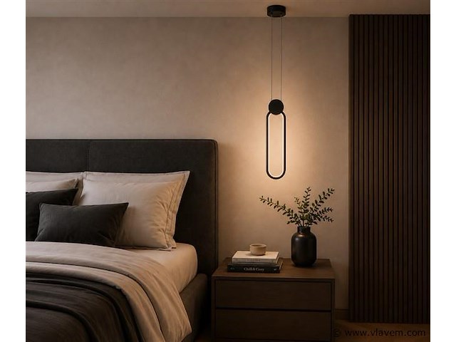 Led hanglamp 12w – 4000k neutraal wit - zwart – ip20 – always - afbeelding 3 van  5