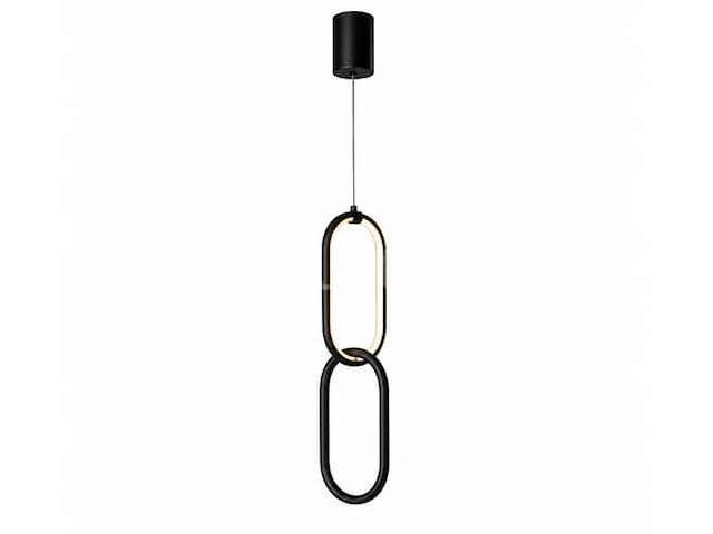 Led hanglamp 12w – 4000k neutraal wit - zwart – ip20 – santana - afbeelding 2 van  5