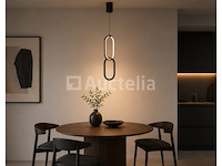 Led hanglamp 12w – 4000k neutraal wit - zwart – ip20 – santana - afbeelding 4 van  5