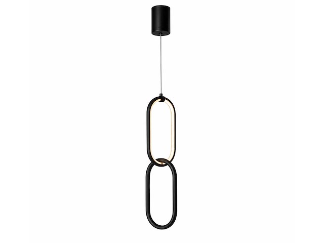 Led hanglamp 12w – 4000k neutraal wit - zwart – ip20 – santana - afbeelding 2 van  5