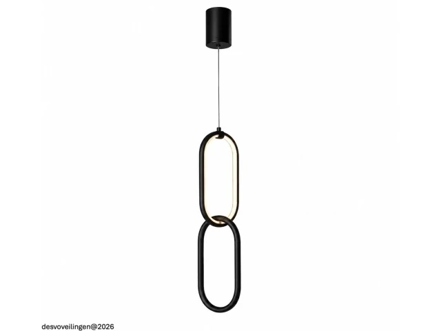Led hanglamp 12w – 4000k neutraal wit - zwart – ip20 – santana - afbeelding 3 van  6