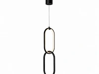 Led hanglamp 12w – 4000k neutraal wit - zwart – ip20 – santana - afbeelding 3 van  6