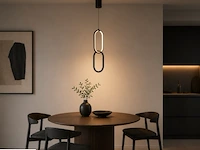 Led hanglamp 12w – 4000k neutraal wit - zwart – ip20 – santana - afbeelding 4 van  6