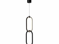 Led hanglamp 12w – 4000k neutraal wit - zwart – ip20 – santana - afbeelding 2 van  5