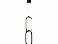 Led hanglamp 12w – 4000k neutraal wit - zwart – ip20 – santana - afbeelding 2 van  5