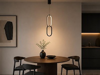 Led hanglamp 12w – 4000k neutraal wit - zwart – ip20 – santana - afbeelding 3 van  5