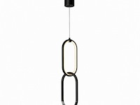 Led hanglamp 12w – 4000k neutraal wit - zwart – ip20 – santana - afbeelding 3 van  6