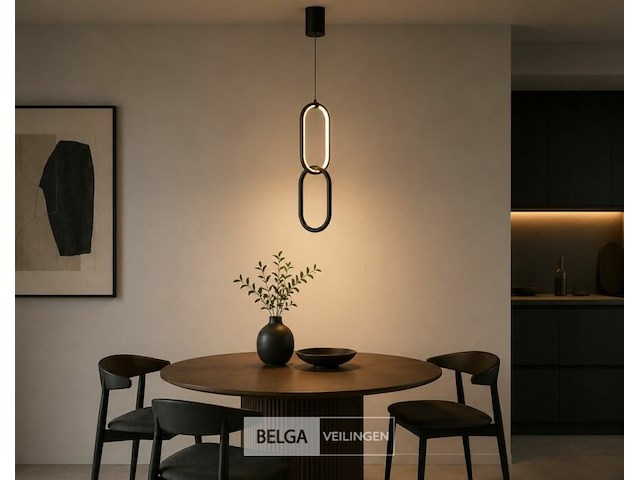 Led hanglamp 12w – 4000k neutraal wit - zwart – ip20 – santana - afbeelding 4 van  6