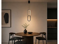 Led hanglamp 12w – 4000k neutraal wit - zwart – ip20 – santana - afbeelding 3 van  5