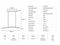 Led hanglamp 16w – 4000k neutraal wit - zwart – ip20 – edmond-16 - afbeelding 5 van  5