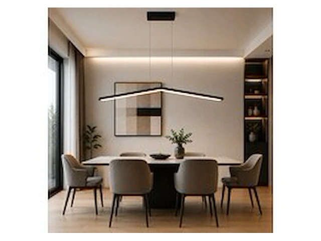 Led hanglamp 16w – 4000k neutraal wit - zwart – ip20 – edmond-16 - afbeelding 1 van  6