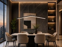 Led hanglamp 16w – 4000k neutraal wit - zwart – ip20 – edmond-16 - afbeelding 4 van  6
