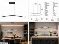 Led hanglamp 16w – 4000k neutraal wit - zwart – ip20 – edmond-16 - afbeelding 6 van  6