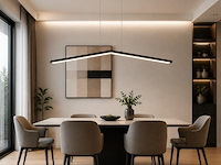 Led hanglamp 16w – 4000k neutraal wit - zwart – ip20 – edmond-16 - afbeelding 1 van  5