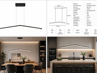 Led hanglamp 16w – 4000k neutraal wit - zwart – ip20 – edmond-16 - afbeelding 5 van  5