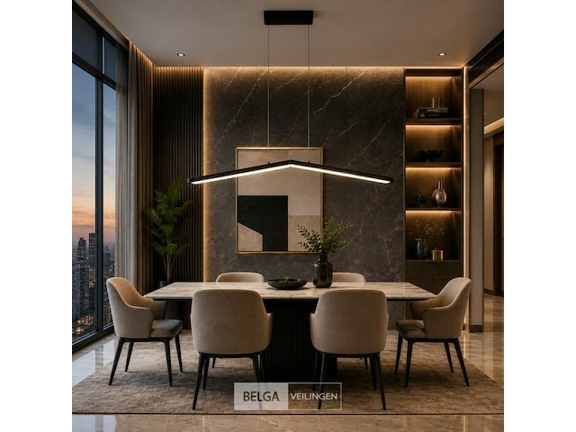 Led hanglamp 16w – 4000k neutraal wit - zwart – ip20 – edmond-16 - afbeelding 4 van  6