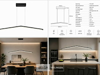 Led hanglamp 16w – 4000k neutraal wit - zwart – ip20 – edmond-16 - afbeelding 6 van  6