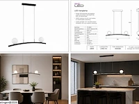 Led hanglamp 28w – 4000k neutraal wit - zwart – ip20 – invicta-28 - afbeelding 6 van  6