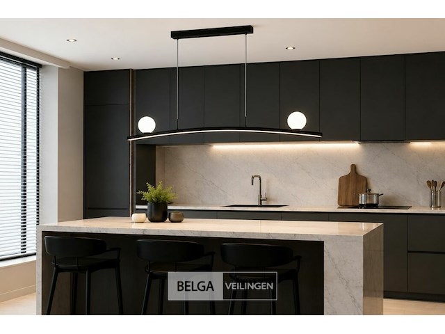 Led hanglamp 28w – 4000k neutraal wit - zwart – ip20 – invicta-28 - afbeelding 4 van  6