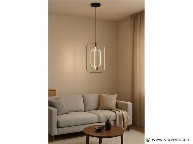 Led hanglamp – 45w – chroom – in hoogte verstelbaar – 5835/3 - afbeelding 1 van  3