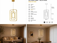 Led hanglamp – 45w – goud – in hoogte verstelbaar – 5835/3 - afbeelding 4 van  4