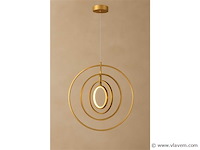 Led hanglamp – 5831/4 – 45w – goud – in hoogte verstelbaar – rechthoekig design - afbeelding 2 van  3