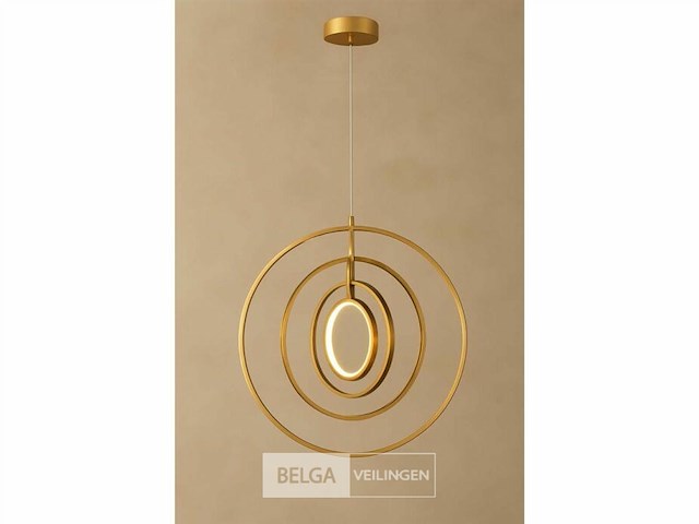 Led hanglamp – 5831/4 – 45w – goud – in hoogte verstelbaar – rechthoekig design - afbeelding 3 van  4