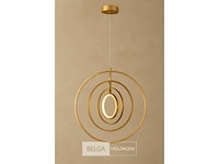 Led hanglamp – 5831/4 – 45w – goud – in hoogte verstelbaar – rechthoekig design - afbeelding 3 van  4