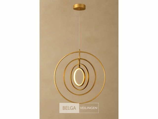 Led hanglamp – 5831/4 – 45w – goud – in hoogte verstelbaar – rechthoekig design - afbeelding 3 van  4