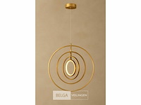 Led hanglamp – 5831/4 – 45w – goud – in hoogte verstelbaar – rechthoekig design - afbeelding 3 van  4