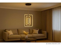Led hanglamp . 5835/3 . 45w . goud . in hoogte verstelbaar . rechthoekig ontwerp - afbeelding 1 van  3