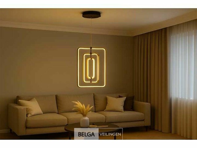 Led hanglamp – 5835/3 – 45w – goud – in hoogte verstelbaar – rechthoekig ontwerp - afbeelding 2 van  4