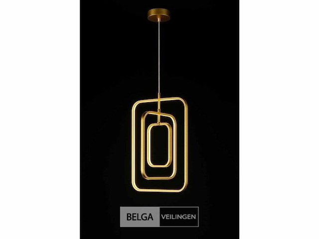 Led hanglamp – 5835/3 – 45w – goud – in hoogte verstelbaar – rechthoekig ontwerp - afbeelding 4 van  4