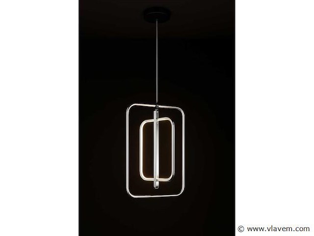 Led hanglamp – 5835/3 – 45w – zilver – in hoogte verstelbaar – rechthoekig design - afbeelding 2 van  3