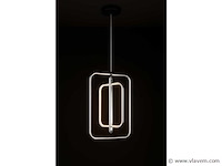 Led hanglamp . 5835/3 . 45w . zilver . in hoogte verstelbaar . rechthoekig design - afbeelding 2 van  3